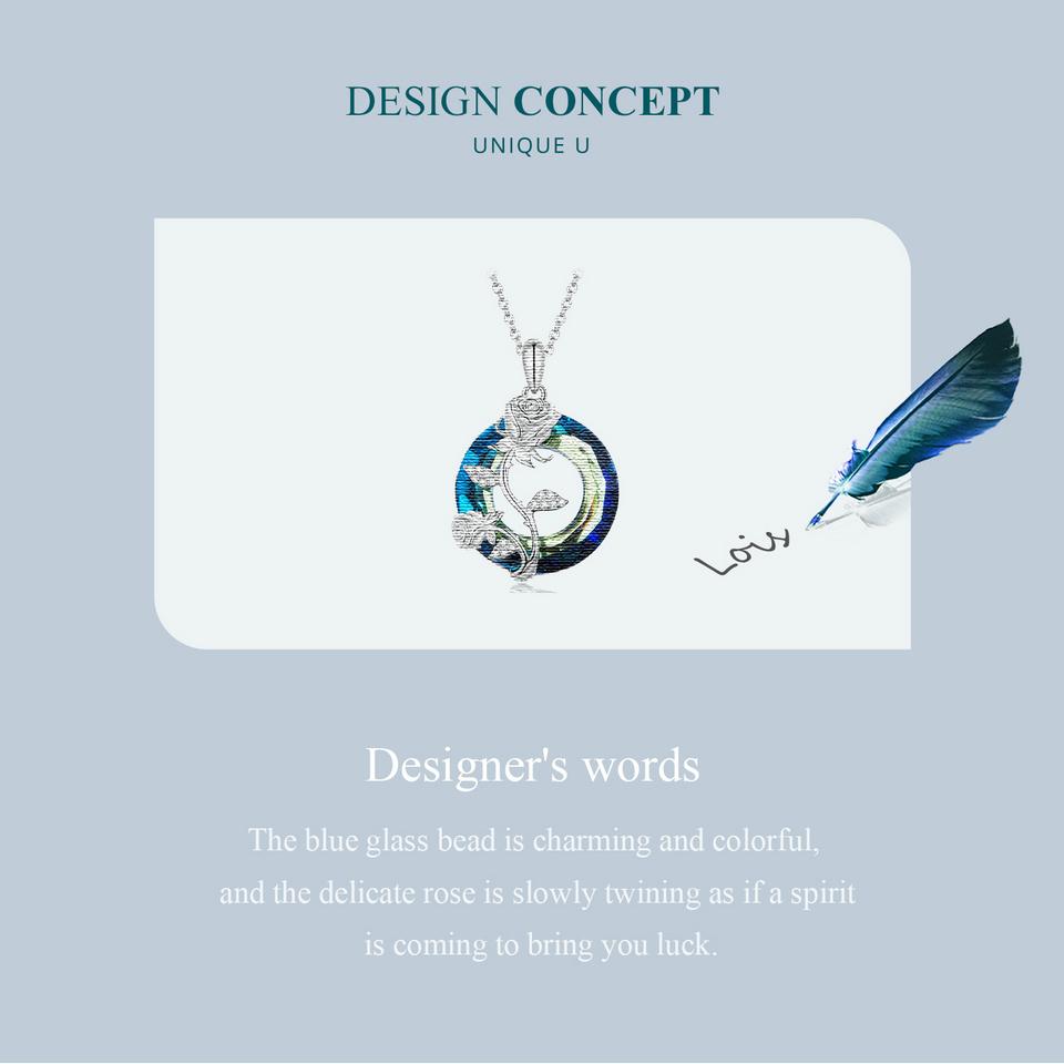 BAMOER стерлингового серебра 925 пробы кольцо ангела глаз дьявола кулон ожерелье Древо жизни шейная цепочка для женщин ювелирные изделия с платиновым покрытием