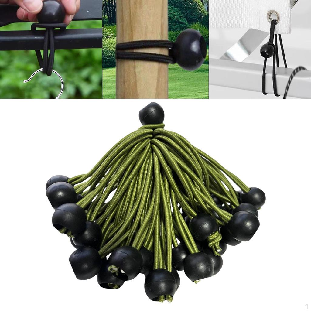 20 штук шнуров для мячей, сменные шарики, навес, брезент, стяжка, прочная, для проводов