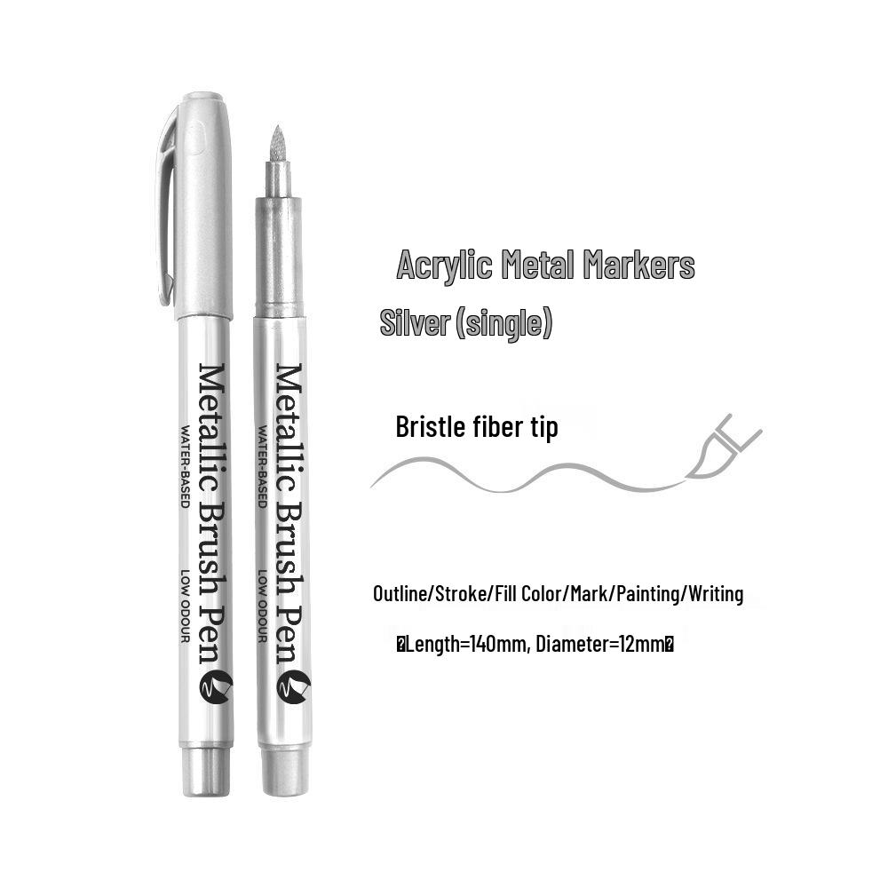 Золотые и серебряные металлические маркеры с мягким наконечником для журналов и мероприятий