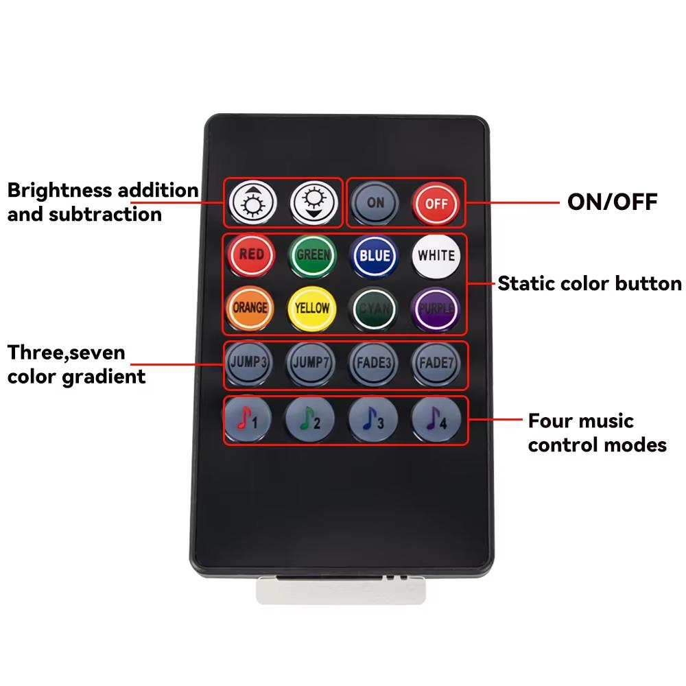 Car Underglow Neon Accent Strip Light Kit 8 Color Sound Active Function APP/Remote Control 4pcs LED Underbody System Light Strip