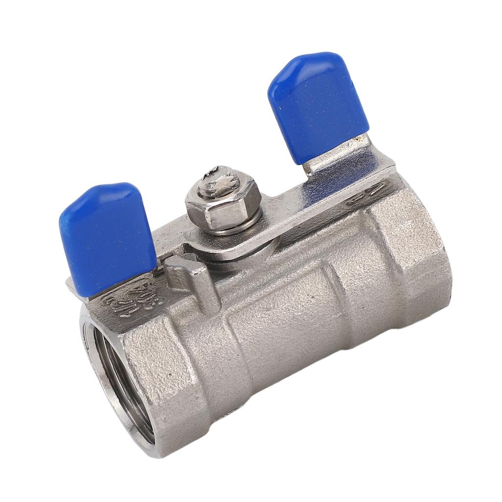12in NPT DN15 Ball Valve 304 Stainless Steel Female Thread Pipe Fitting Valve with Butterfly