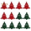 12Pcs Christmas Tableware Holder Flatware Bag Xmas Tree Cutlery Pockets Dinner Knife Fork Covers for Holiday Home Party Decorations