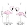 Handmade Art Simulated Pink Flamingo Cute Animal Sculpture Creative Glass Flamingo Figurines  Home