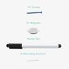 Navaris Магнитная стеклянная доска, 60 x 40 см - Стильная настенная стеклянная доска для офисов, переговорных комнат и домашнего использования - Белая