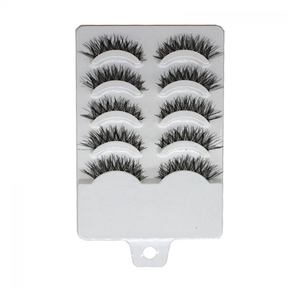 5Pairs New Handmade Thick Beauty Long False Eyelashes Eye Makeup Tool Natural