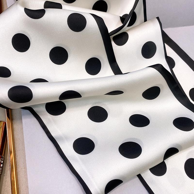 Fashion Point Silk Scarf Female Imitation Silk Spring and Summer Scarf Hair Band Decoration