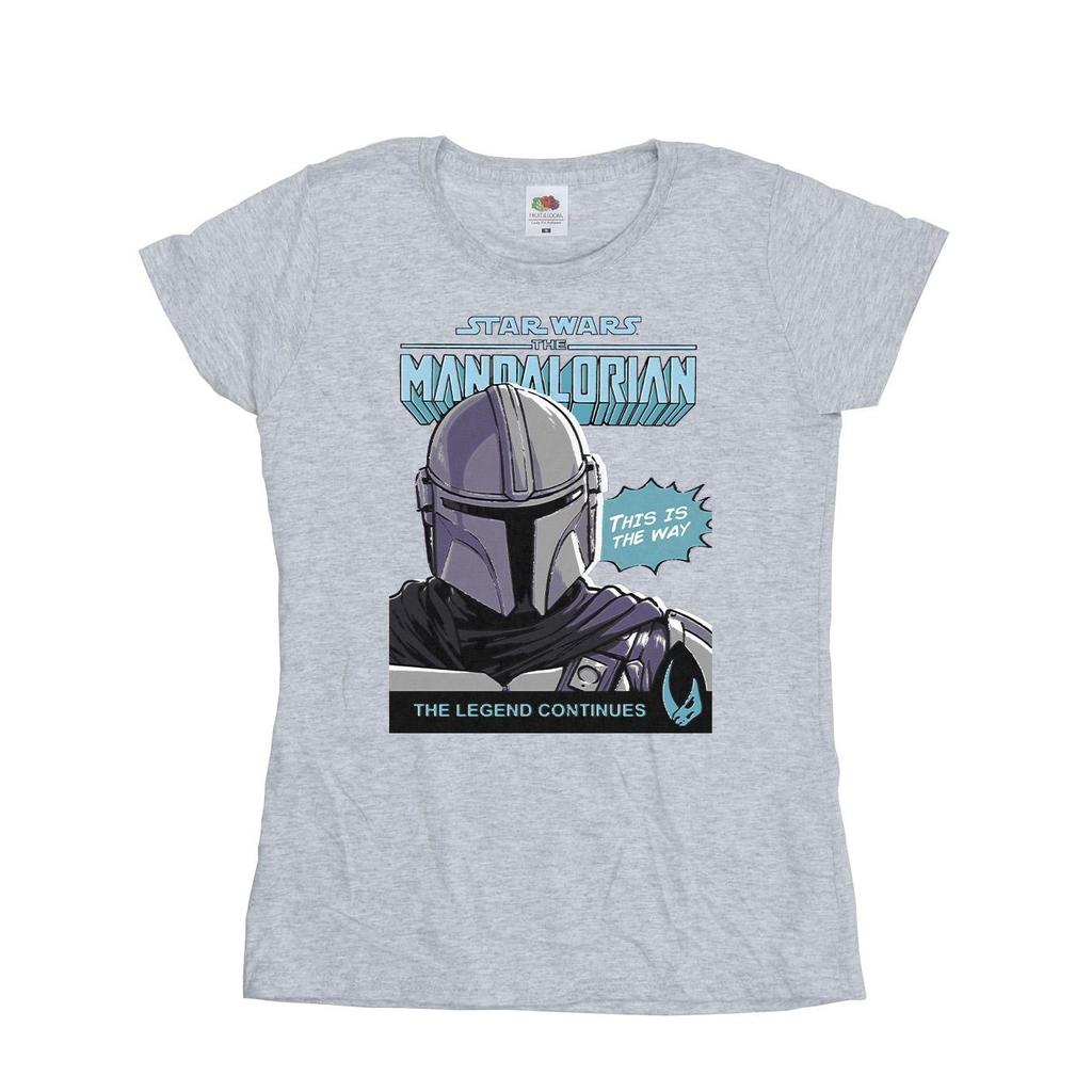 Star Wars The Mandalorian Womens/Ladies Mando Comic Cover Cotton T-Shirt
