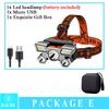 5 LED USB Rechargeable Headlamp 18650 Built In Battery Headlight Portable Head Flashlight Working Light Fishing Camping Lantern