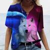 Летняя женская футболка Animal Wolf Clothing 3D Printed T Shirt
