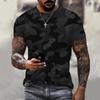 3D Camo Global Personalized T-shirt Men's Outdoor Fashion Casual O-Neck Short Sleeve Summer Street Men's Sports Military T-shirt