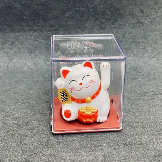 Милый орнамент в виде кошки богатства, солнцезащитный мини, батарея не требуется