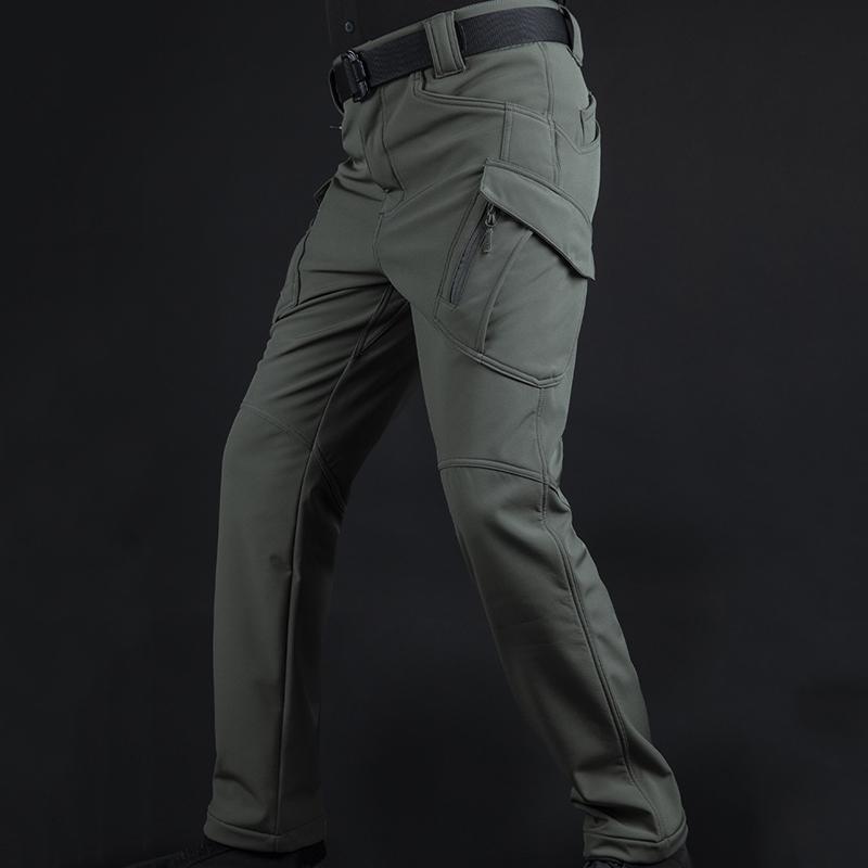 Зимние мягкие военные тактические брюки, мужские водонепроницаемые теплые брюки-карго на флисовой подкладке, повседневные ветрозащитные брюки для пешего туризма, катания на лыжах, сноуборде, снега, уличные брюки