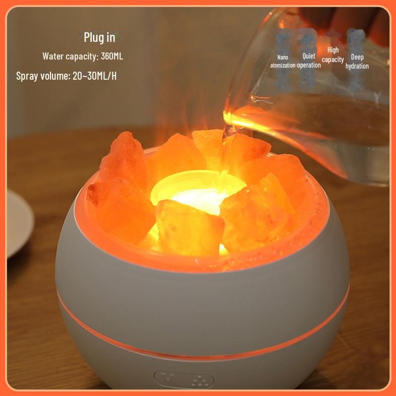 Ультразвуковой увлажнитель воздуха с натуральным соляным камнем и диффузор эфирных масел для дома и офиса