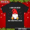I Run On Beer and Christmas Cheer Funny Christmas T Shirt Xmas Gnome Gift Top Cool Y2K Trendy Graphic Tshirts Kids Classic