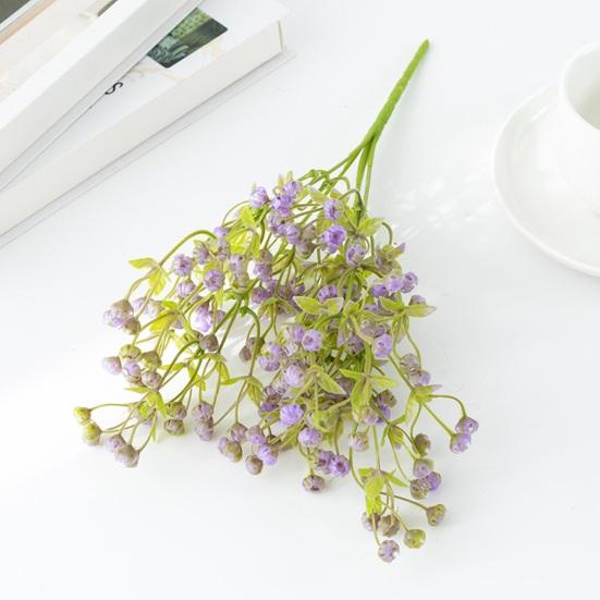 1 ветка, искусственный цветок, не засохший, декоративный, красочный, практичный, 5 вилок, 150 голов, имитация букета гипсофилы, реквизит для сцены