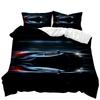 Fashion Locomotive World Sports Car Quilt Set Three-Piece 3D Digital Printing Grinding Bedding