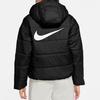 Nike Женская укороченная стеганая куртка с капюшоном из синтетического наполнителя для спорта Черная CZ1467-010