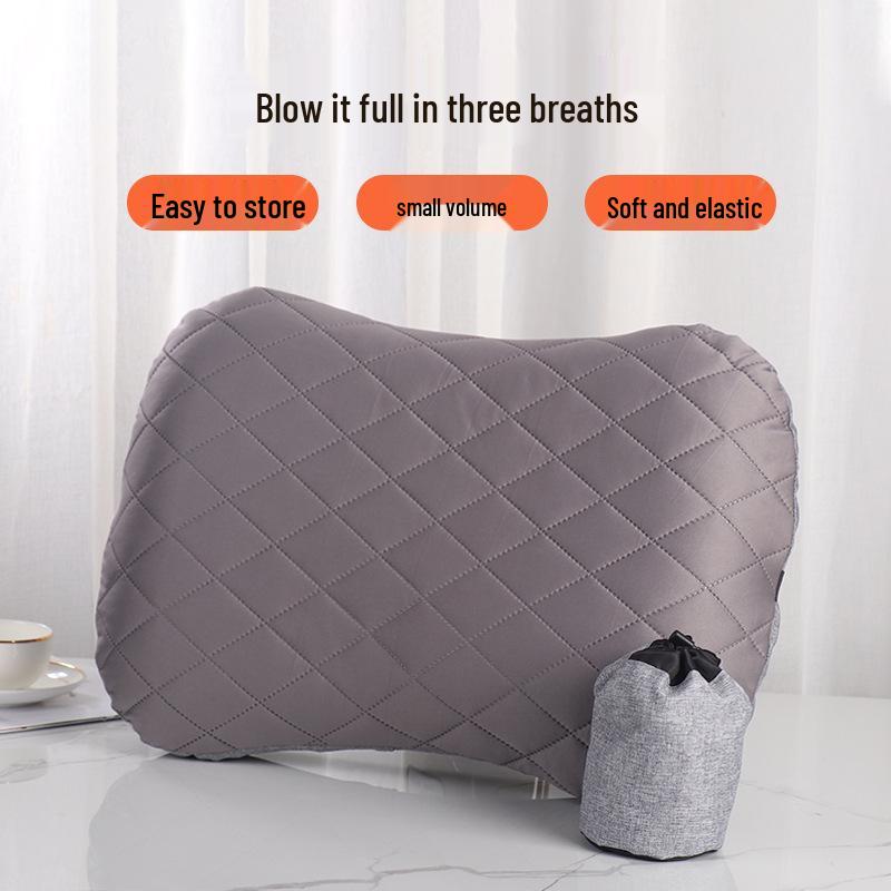 Компактная надувная подушка для поддержки шеи и поясницы для путешествий, офиса и дома