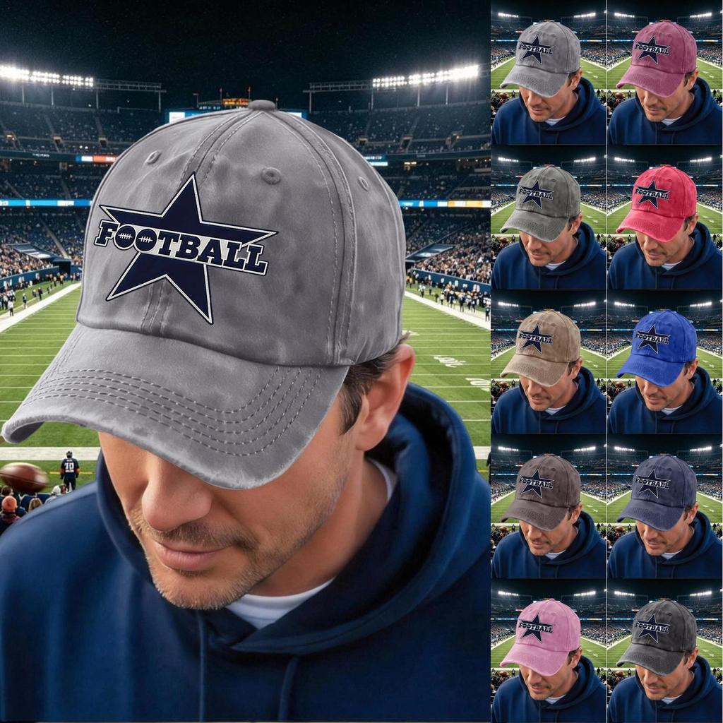 Unisex Rugby Graphic Print Baseball Distressed Casual Hat for Rugby Fans