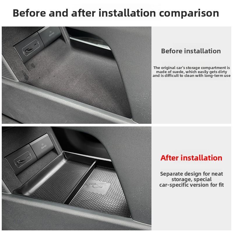 Central Control Lower Storage Box for XPENG G6 2026 TPE Storage Tray Internally Clean Waterproof Wear-resistant Car Accessories