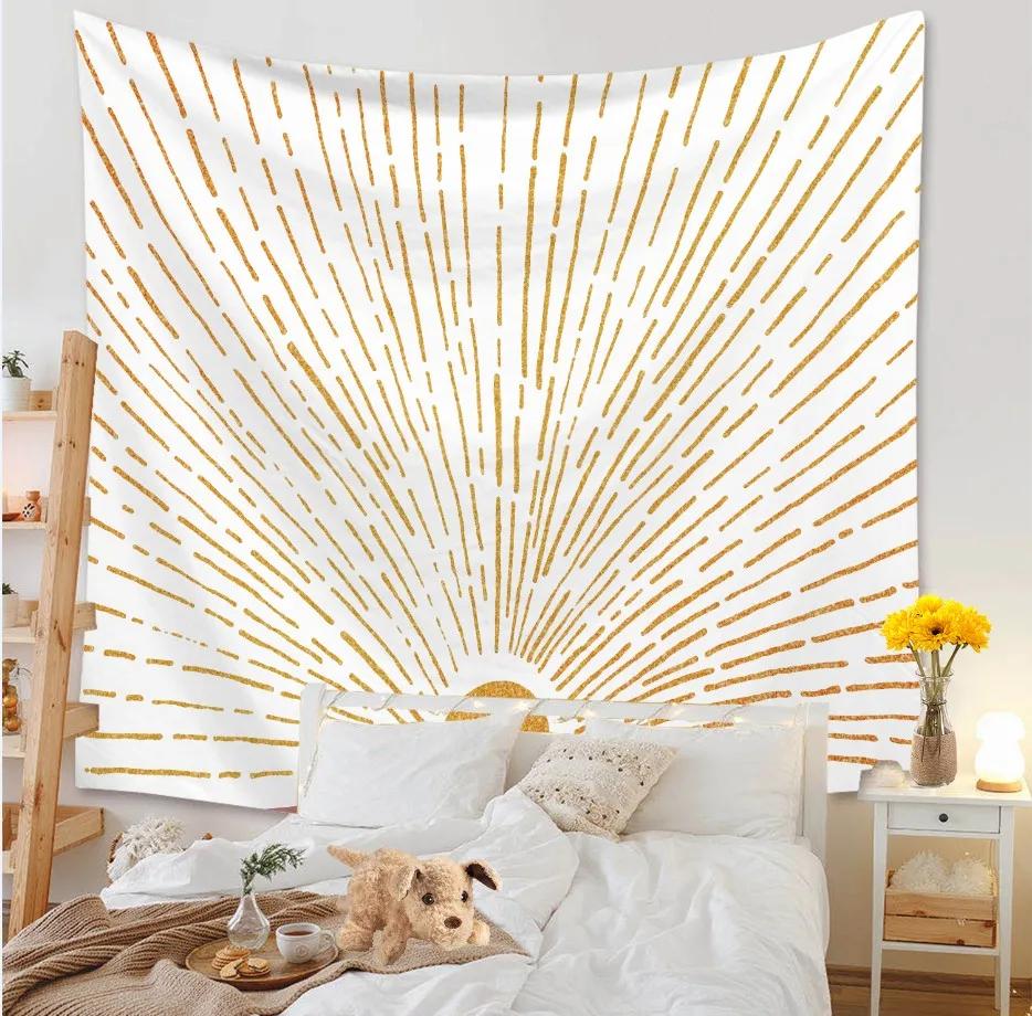 Гобелен для гостиной, фоновая роспись, пляжный коврик, украшение для дома, простой и свежий персонаж, настенный