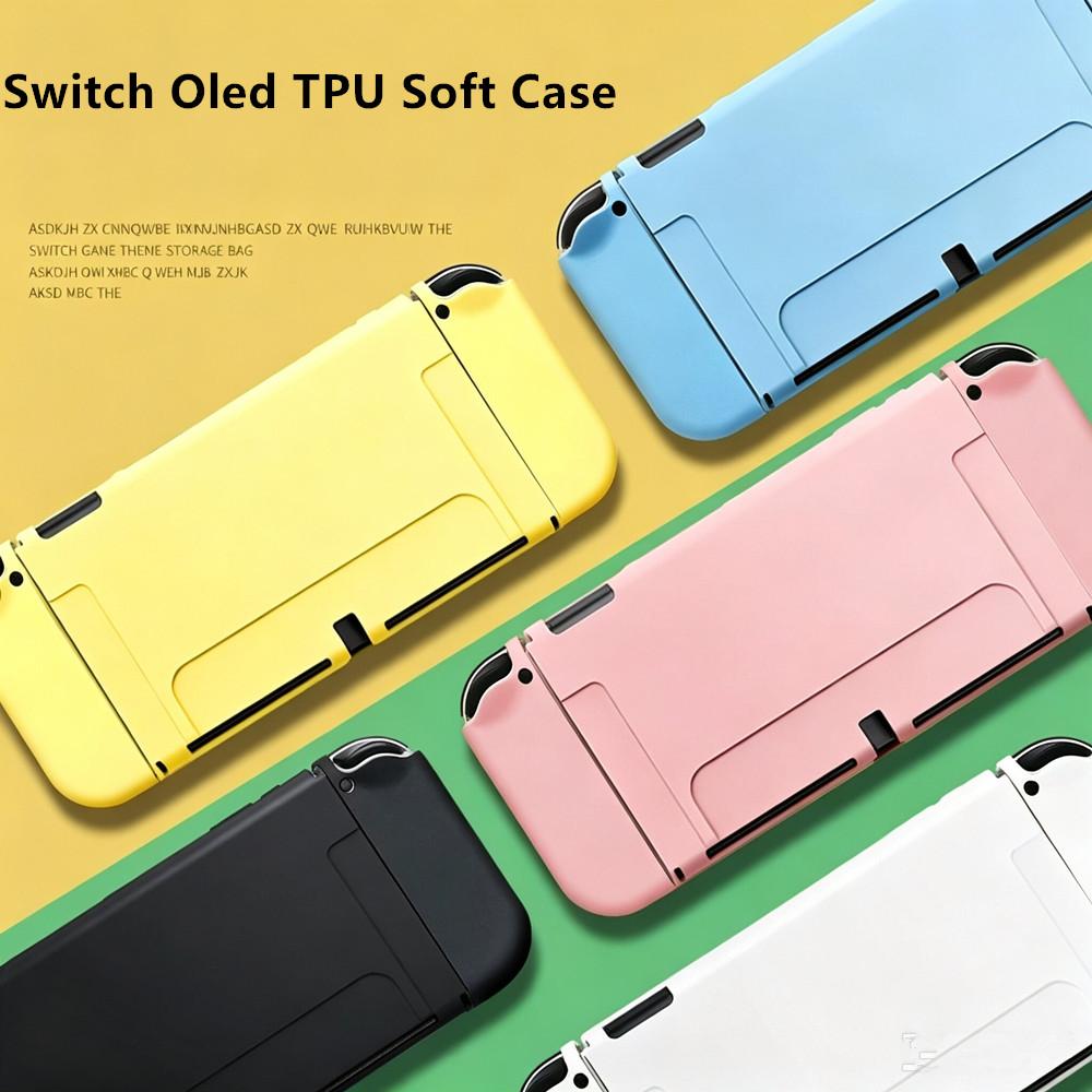 Мягкий чехол из ТПУ для игровой консоли Nintendo Switch Oled, корпус для контроллера NS JoyCon, модный защитный чехол конфетного цвета, аксессуары