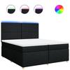 Maison Exclusive - Sommier à lattes de lit avec matelas Noir 200x200 cm Tissu