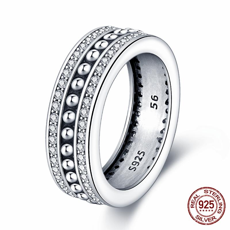 Абсолютно новое 100% подлинное 925 серебряное женское кольцо оригинальное сердце корона розовое золото кристалл обручальное кольцо годовщина свадьбы ювелирное изделие