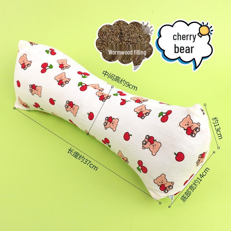 Triangular Buckwheat Neck and Lumbar Support All-Cotton Mugwort Pillow