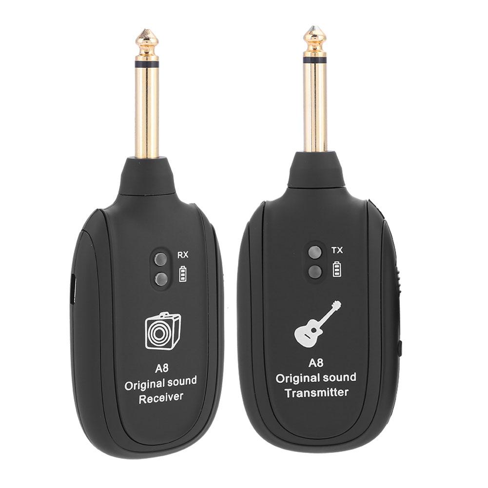 LEKATO WS-70 A8 A9 WS-10 Wireless Guitar Transmitter Receiver System Built-In Rechargeable Audio Guitar Wireless 70 Channels 40M