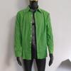 Мужская однотонная рубашка из хлопка и льна - Длинный рукав, стиль Business Casual
