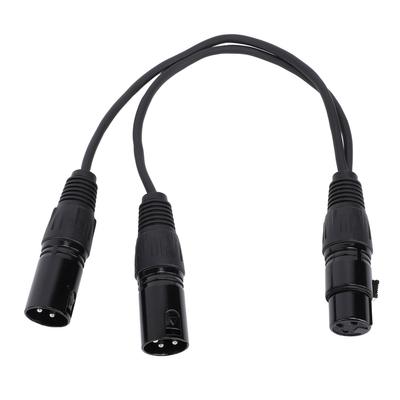XLR-сплиттерный кабель 3-контактный женский на двойной мужской патч-кабель Y-образной формы, сбалансированный микрофонный шнур