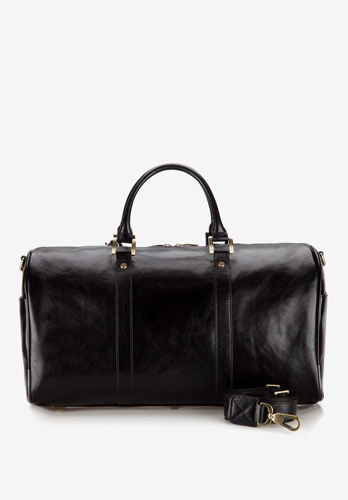 Wittchen Men's Travel Bag Made Of Genuine Leather, Black, Black, Genuine Leather