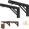 2pcs Bracket Shelves Storage Rack Steel Bracket Triangular Folding Wall Hanging Support Foldable Shelf Angle Mounting Bracket