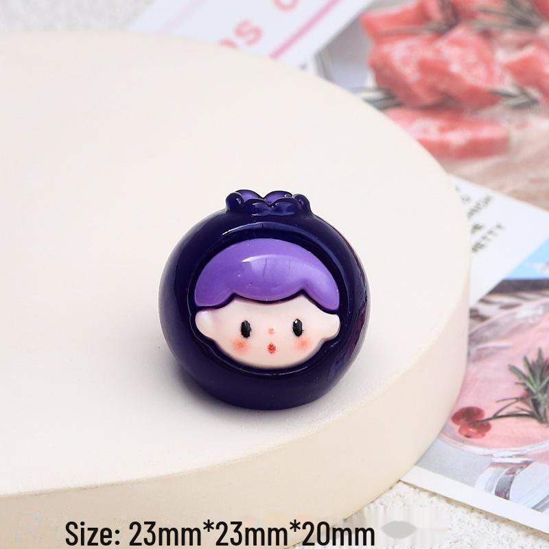 Светящиеся 3D Фрукты Девушка DIY Брелок Смола Ювелирные Изделия Аксессуары