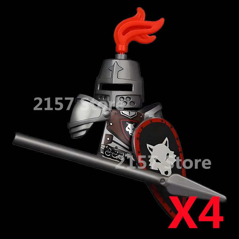 Средневековый Замок Солдат Фигурки Действия Строительные Блоки Дракон Аниме Рыцарь Аксессуар Боевой Конь Ополчение Шлем Щит Игрушка Подарок S015