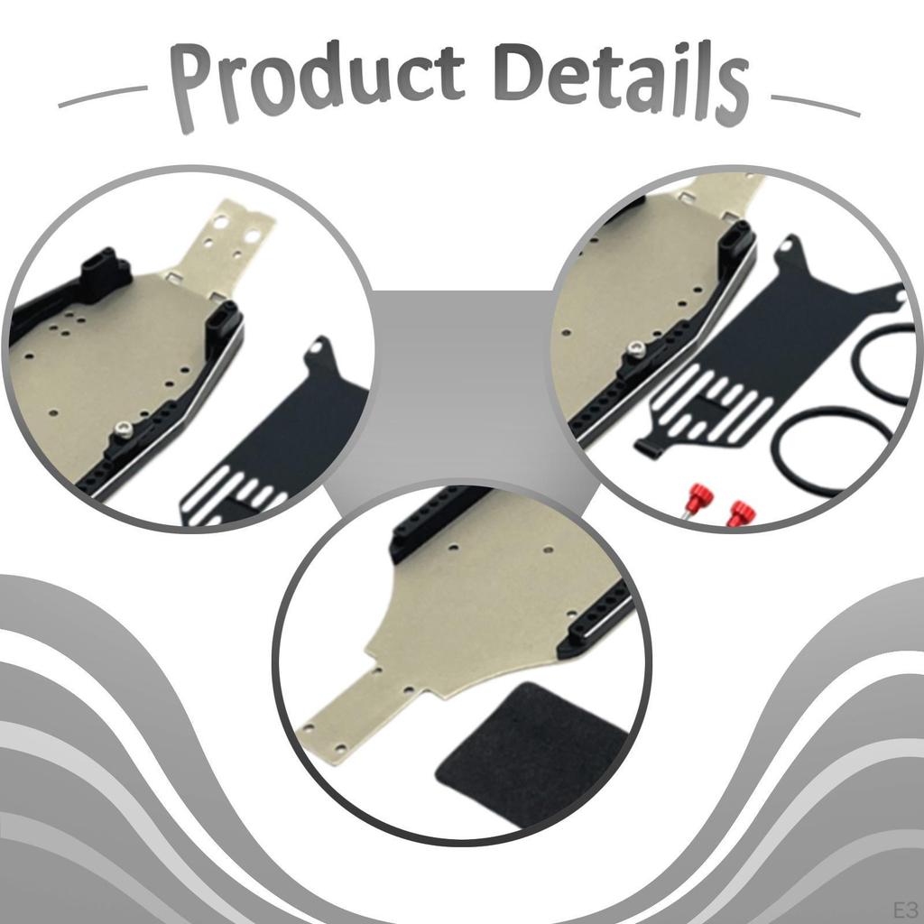 Шасси радиоуправляемой машины Алюминиевое для 244016 Фрезерованная на станке с ЧПУ Нижняя плата Масштаб 1/24 Прецизионные аксессуары