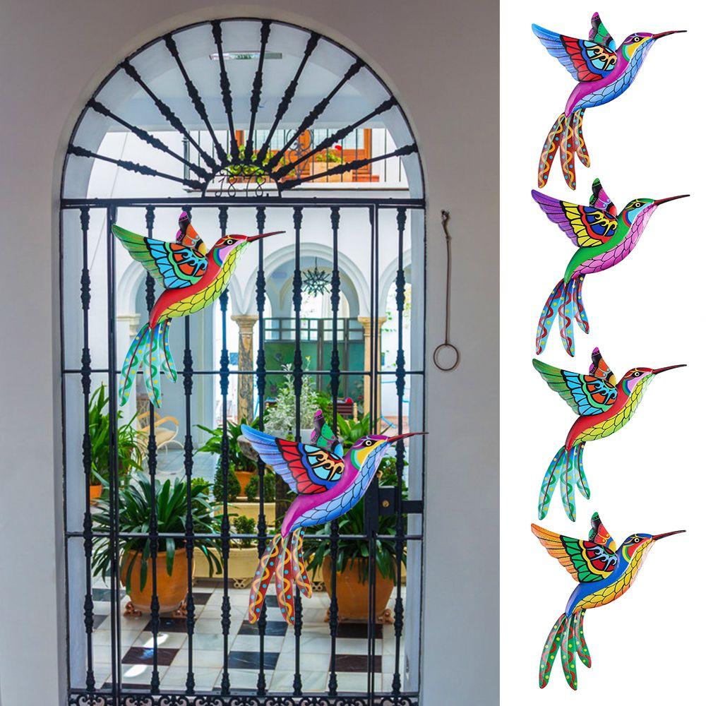 Indoor Outdoor Living Room Garden Backyard Wall Decoration Metal Hummingbird Art Craft Sculptures