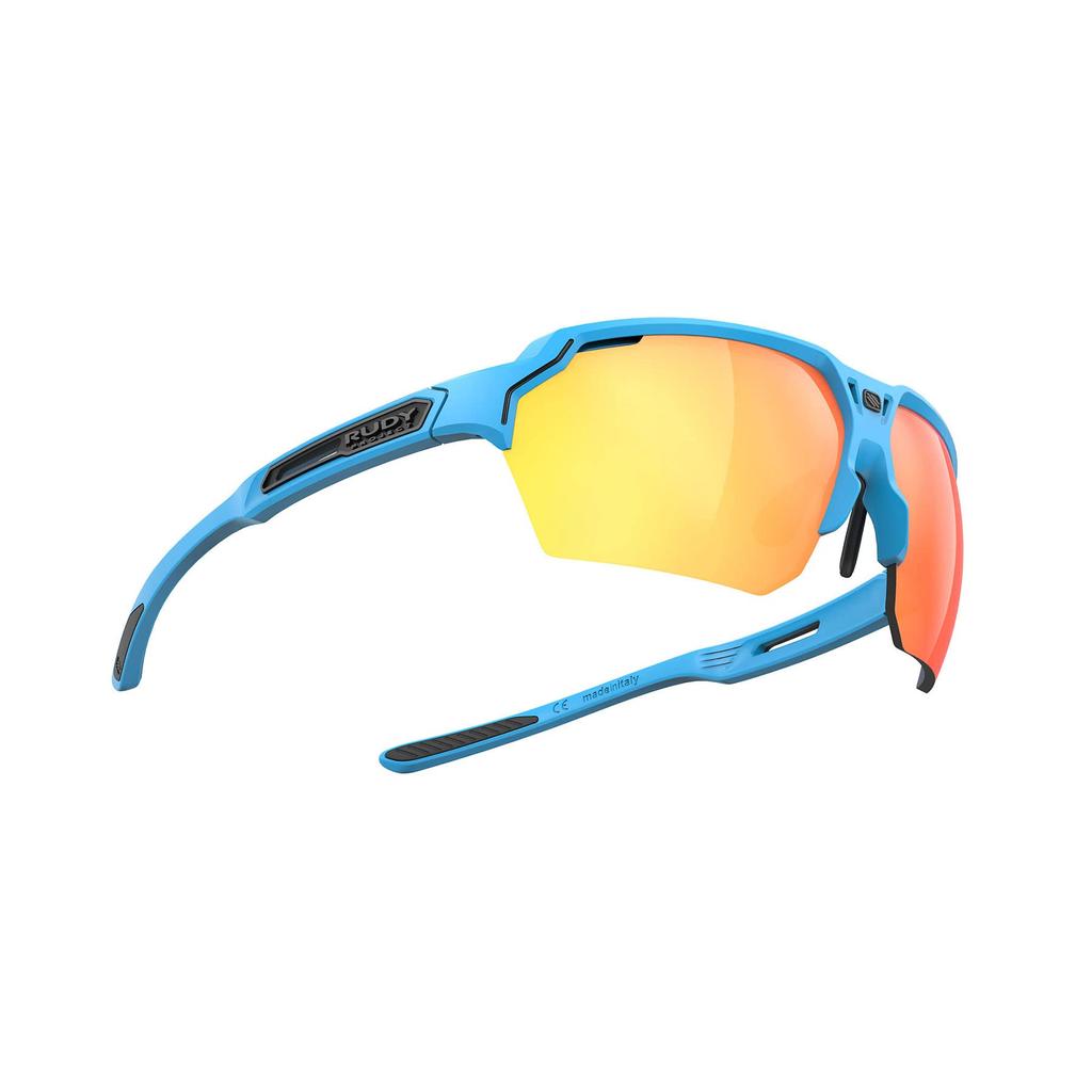RUDYPROJECT DELTABEAT Running Sunglasses In Azure Orange Lens Lens 51mm Matte/Multi-Laser (SP744086-0R00), Width 69mm, Height