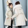 Winter Jacket Women Long Coat Fashion Parkas Fur Collar Warm Liner Snow Wear Padded Casual Woman