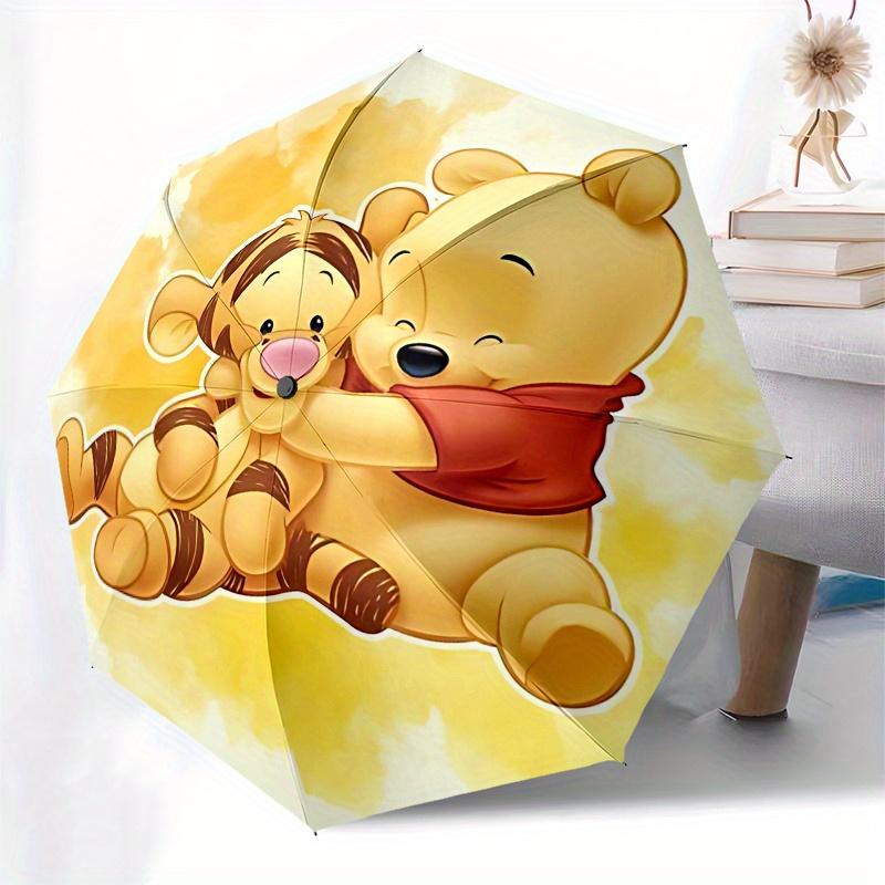 Winnie-the-Pooh, Tigger Automatic Opening and Closing Umbrella, Compact Travel Umbrella, Lightweight and Portable, Suitable for Beach Commut