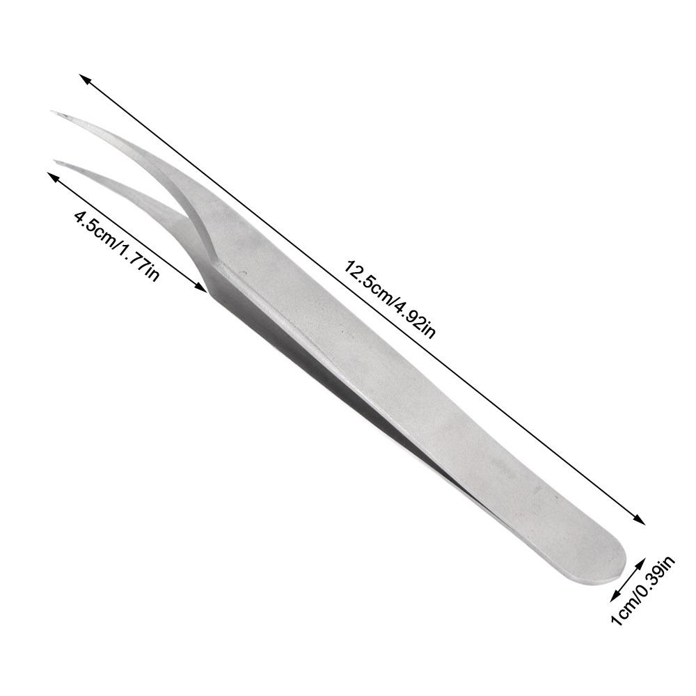 Dolphin Style Tip Curved Tip Nail Art Tweezers Precision Cosmetic Tweezers For Lash Extensions