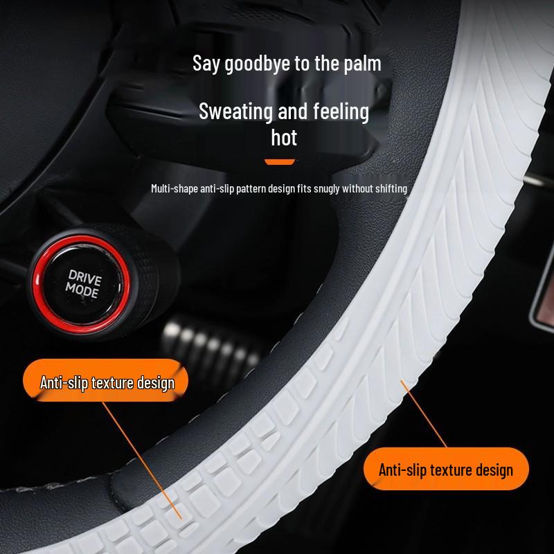 Силиконовая накладка на руль Xiaomi SU7 - Противоскользящий аксессуар для салона автомобиля, всесезонный