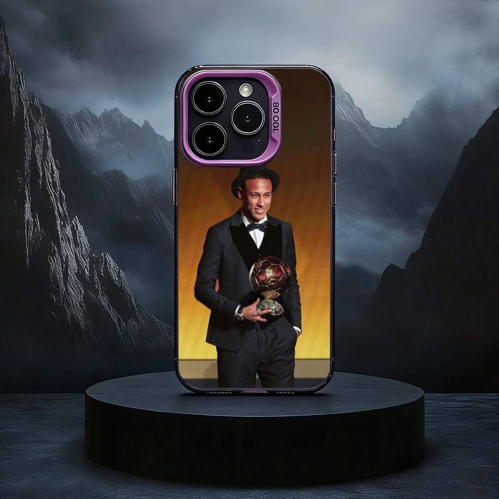 Чехол для телефона Football For N-NeYmAR-R 10 для iPhone17,16,15,14,13,12,11 Plus,Pro Max Черный Конфетный серебристый чехол для телефона