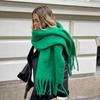 20 Colors Solid Color Scarf Soft  Women's Pashmina Shawl Thickened and Warm Scarves Large Cashmere Shawl