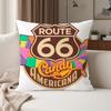 Модная Наволочка US Route 66 Подходит Для Спален Гостиных Автомобилей Домашнего Декора