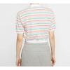 Nike Sportswear Striped Color Block Polo Shirt Women Tops White CJ2517-100