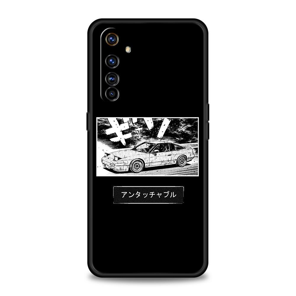 Чехол для телефона Initial D для Realme C67 C63 C55 C53 C35 C25 C21 GT 2 3 5 6 10 11 12 13 Pro Plus 5G Мягкий ТПУ Чехол для телефона Fundas Capas