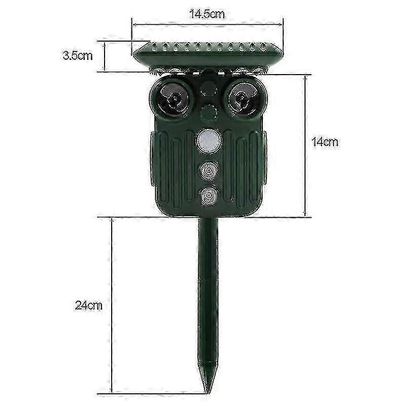 solar powered deer repeller ultrasonic outdoor garden