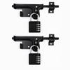 LAJIAOZ Black Slide Bolt Gate Latches with Padlock Holes Hardware Thick Metal Door Lock Gate Latches for Shed Wood Barn and Garden Doors 2 Password